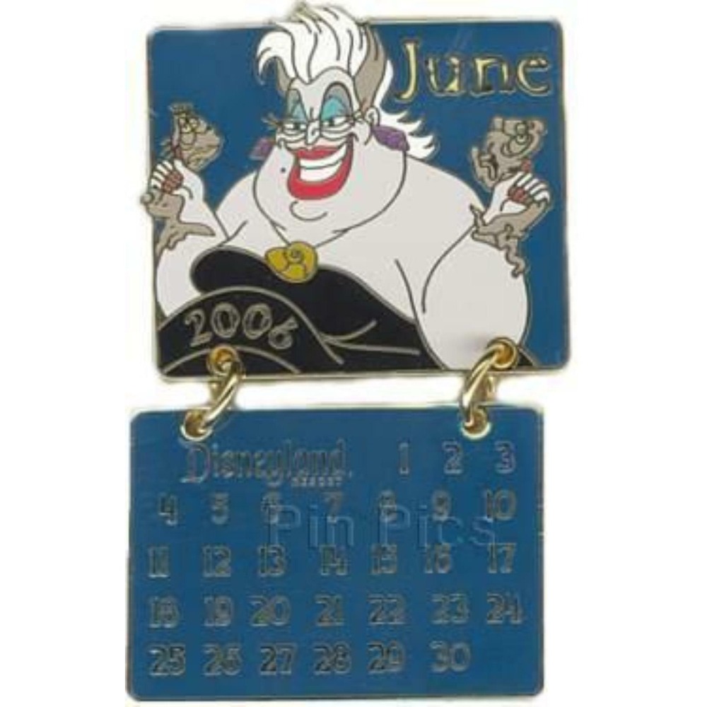 Disney Pin Ursula Little Mermaid 46850 DLR‎ 2006 Disneyland Calendar June LE
